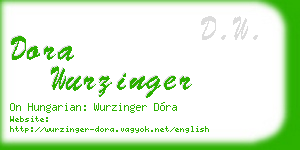 dora wurzinger business card